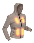 Heated Hoodie - Women | Dual Heating | Beige