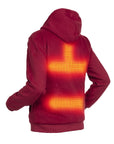 Heated Hoodie - Men | Dual Heating - Burgundy