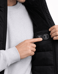 Men's Heated Padded Body Warmer Black – Dual Heating