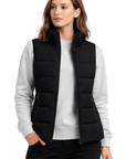 Women's Heated Padded Body Warmer Black – Dual Heating